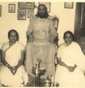 Swami Chinmayananda with his sisters